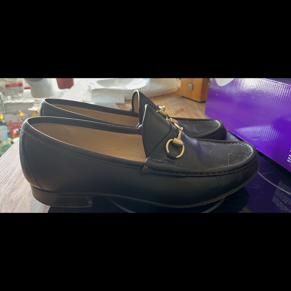 Mens black gucci loafers